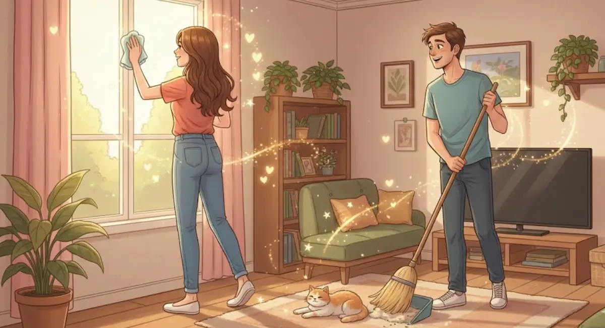 Normas de convivencia en pareja: Guía para no matarse por la limpieza