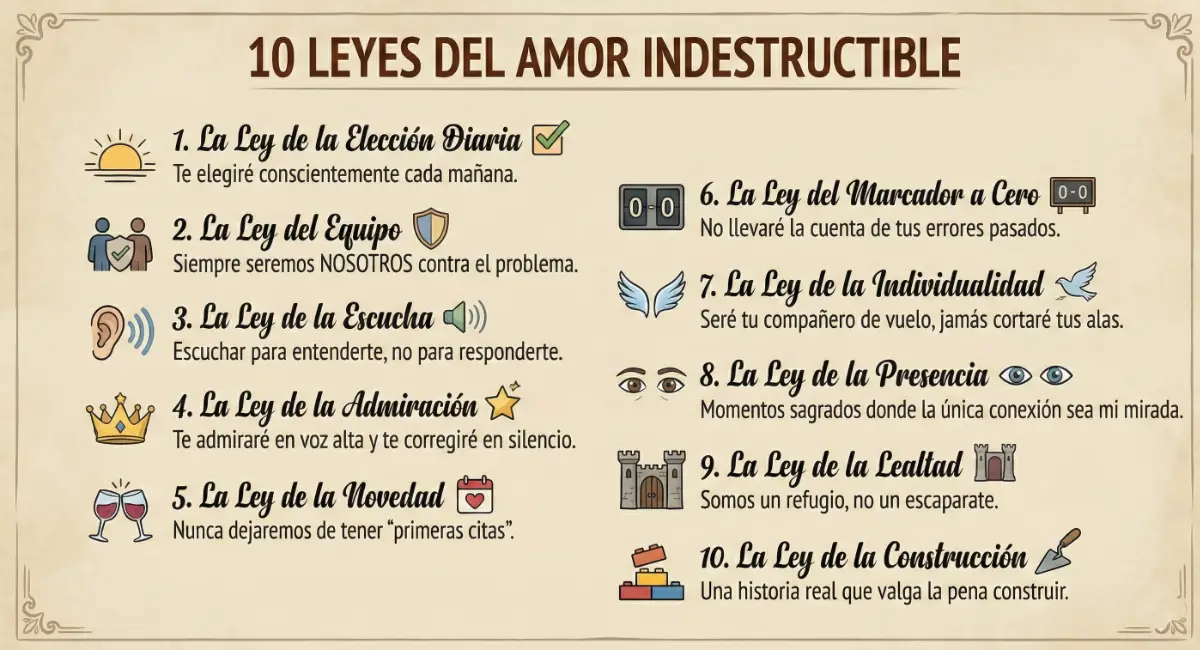Las 10 leyes de la pareja indestructible